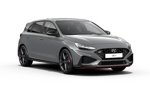 zu sehen ist ein grauer Hyundai i30 N