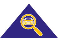 Icon Lupe mit Auto