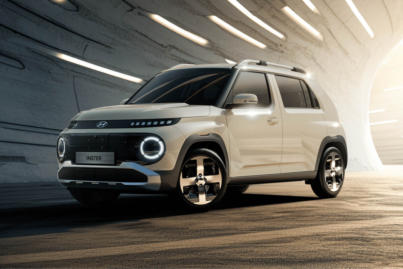 zu sehen ist ein Hyundai INSTER von der Seite