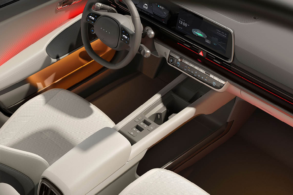 zu sehen ist der Innenraum des Hyundai IONIQ 6