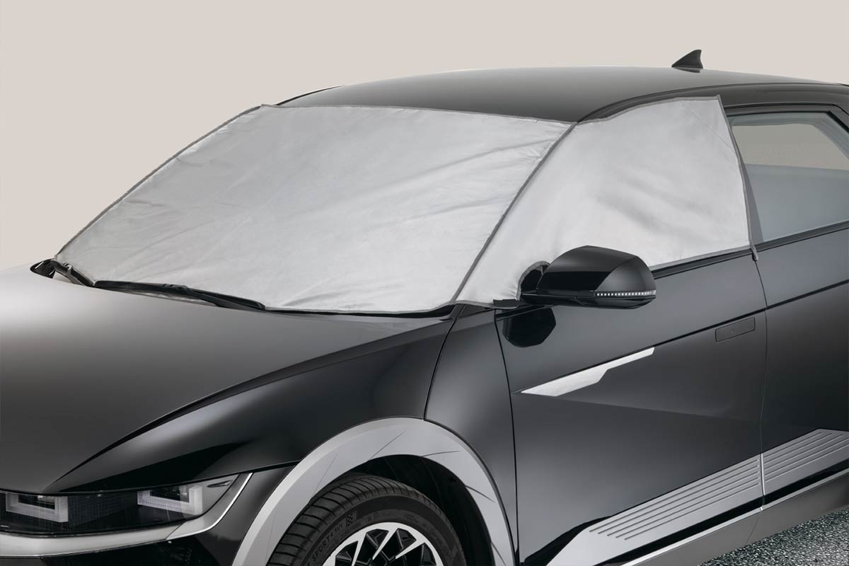 zu sehen ist eine Hyundai Eisschutz auf einem Auto