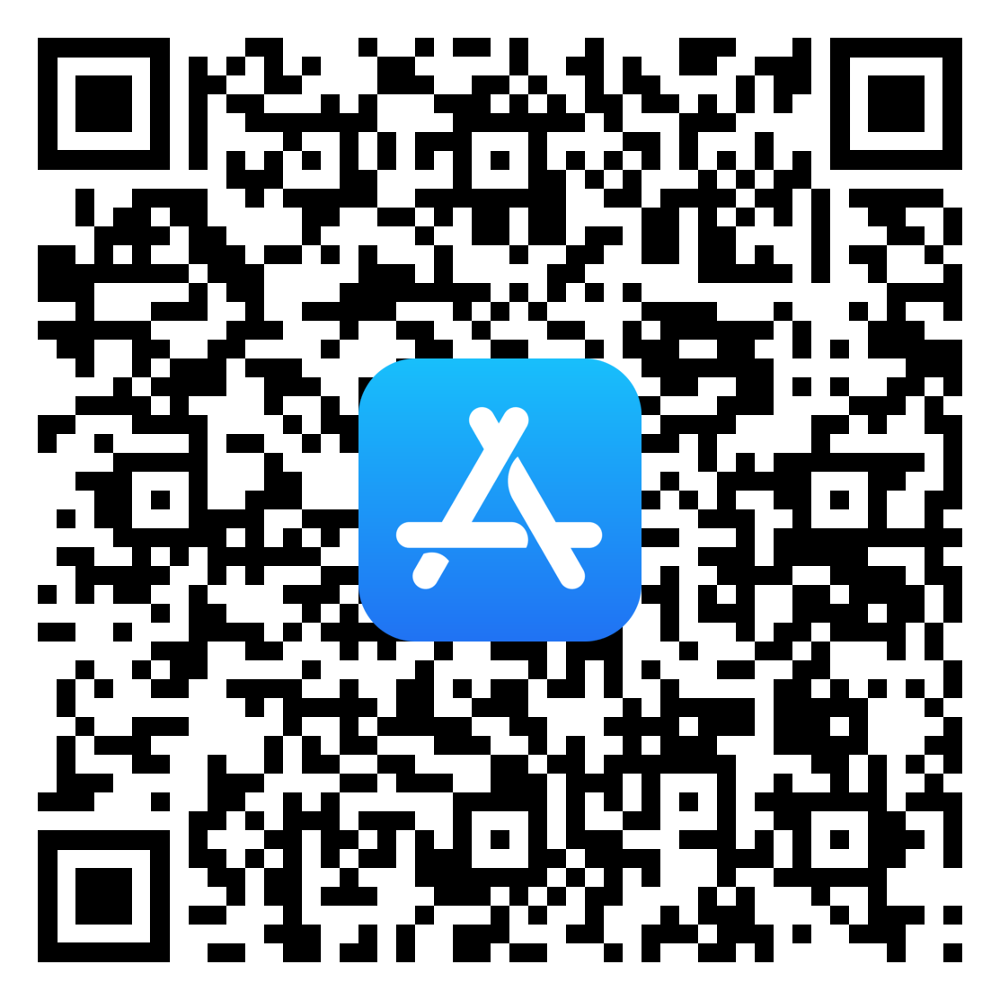 QR-Code zur Bluelink App im Apple App Store